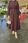 Sare Fashion Pleated Skirt Set Plum