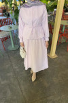 Sare Fashion Pleated Skirt Set Pink