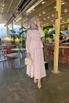 Sare Fashion Pleated Skirt Set Pink