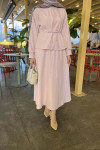 Sare Fashion Pleated Skirt Set Pink