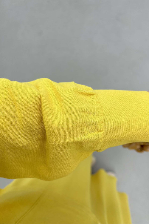 Sare Fashion Pleated Skirt Set Yellow
