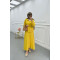 Sare Fashion Pleated Skirt Set Yellow