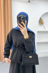 Gathered Skirt Set Black