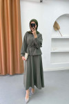 Pleated Skirt Set Soft Green