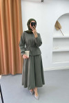 Pleated Skirt Set Soft Green