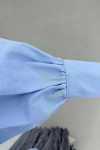 Sare Fashion Gathered Shirt Blue