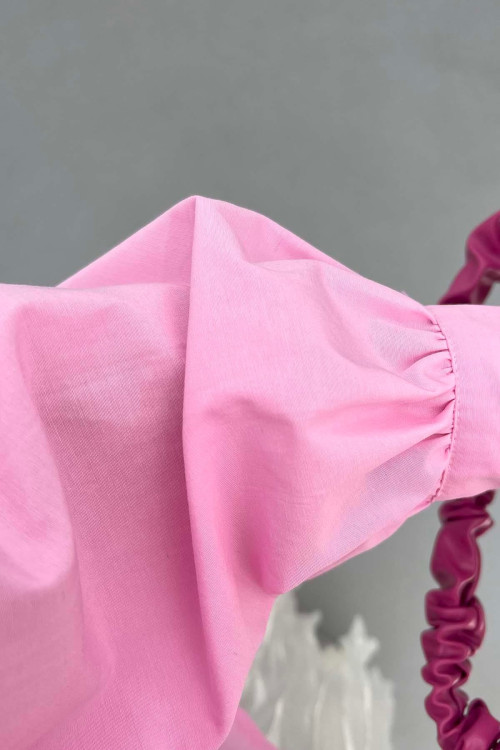 Sare Fashion Pleated Shirt Pink