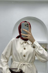Gathered Belt Detailed Suit Beige
