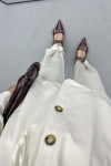 Gathered Belt Detailed Suit Beige