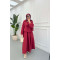 Sare Fashion Jacket Laced Vest Suit Claret Red