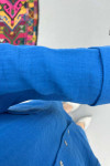 Linen Suit with Jacket Blue