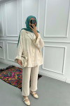 Linen Suit with Jacket Stone