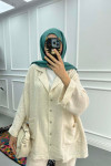 Linen Suit with Jacket Stone