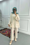 Linen Suit with Jacket Stone