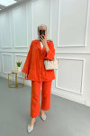 Linen Suit with Jacket Orange