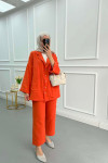 Linen Suit with Jacket Orange
