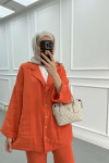 Linen Suit with Jacket Orange