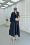 Sare Fashion Jacket and Single Button Skirt Suit Black