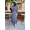Sare Fashion Pocket Detailed Pleated Skirt Set Gray
