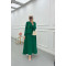 Sare Fashion Pocket Detailed Skirt Suit Green