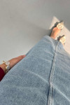 Sare Fashion Denim Vest Dress with Pocket Detail Blue