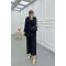 Sare Fashion Pocket Detailed Front Tie Two Piece Suit Black