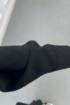 Sare Fashion Pocket Detailed Front Tie Two Piece Suit Black
