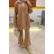 Sare Fashion Pocket Detailed Front Tie Two Piece Set Camel