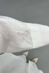 Pocket and Collar Stoned Shirt White