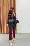 Leather Vest with Pocket Black