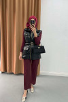 Leather Vest with Pocket Black