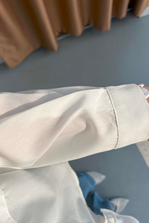 Sare Fashion Pocket Shirt White