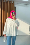 Sare Fashion Pocket Shirt White