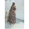 Sare Fashion Floral Pattern Belt Detailed Dress Black