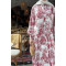 Sare Fashion Floral Pattern Viscose Dress Claret Red