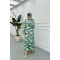 Sare Fashion Floral Patterned Viscose Dress Green