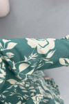 Sare Fashion Floral Patterned Viscose Dress Green