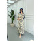 Sare Fashion Floral Patterned Tie Dress Blue