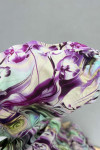 Sare Fashion Floral Patterned Button Detail Dress Purple