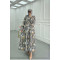 Sare Fashion Floral Patterned Dress Gray