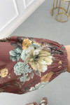 Sare Fashion Floral Patterned Dress Brown