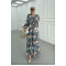 Sare Fashion Floral Patterned Dress Blue