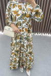 Floral Patterned Dress Orange