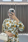 Floral Patterned Dress Orange