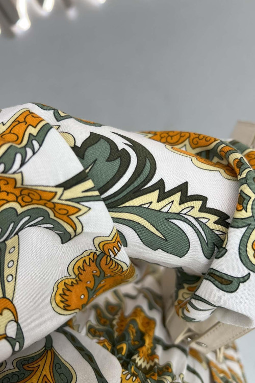 Floral Patterned Dress Orange