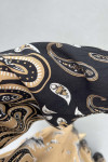Sare Fashion Floral Patterned Elastic Sleeve Dress Camel
