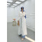Sare Fashion Floral Patterned Belted Muslin Suit Indigo