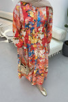 Sare Fashion Mango Floral Print Dress Orange Sare Fashion Mango Floral Print Dress Orange