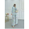 Sare Fashion Flower Patterned Suit Baby Blue