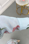 Sare Fashion Flower Patterned Suit Baby Blue